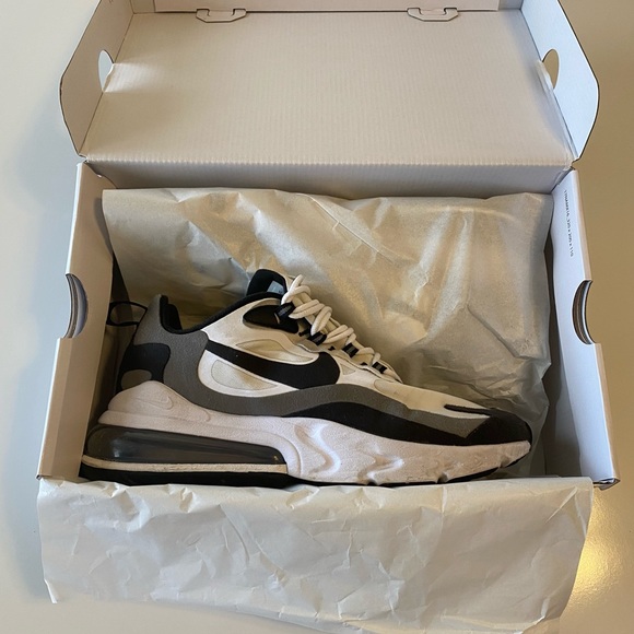 Nike Air Max 270 React Shoes White Black Oreo Men Size 8 - Picture 7 of 11